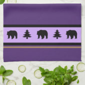 Kitchen Towel-Yellowstone Lodge 3 Beer en Bomen Theedoek (Gevouwen)