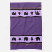 Kitchen Towel-Yellowstone Lodge 3 Beer en Bomen Theedoek (Verticaal)