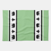 Kitchen Towel-Yellowstone Lodge 3 Beer en Bomen Theedoek (Horizontaal)