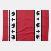 Kitchen Towel-Yellowstone Lodge 3 Beer en Bomen Theedoek (Horizontaal)
