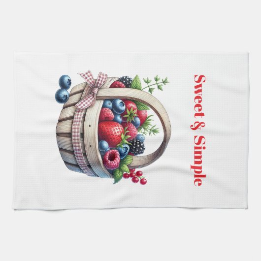 Kitchen Towels-Berry Basket Kitchen Towel Theedoek (Horizontaal)