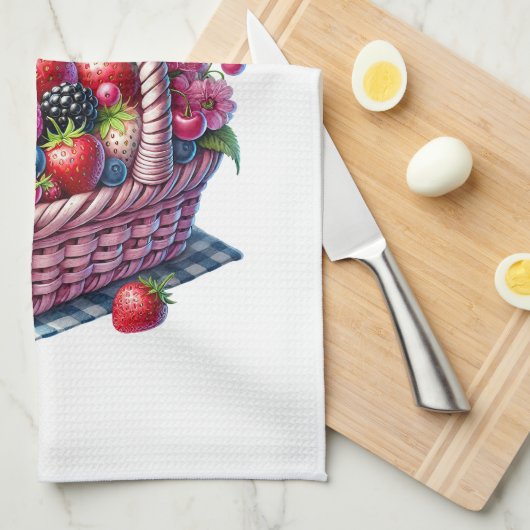 Kitchen Towels-Berry Basket Kitchen Towel Theedoek (Quarter Fold)
