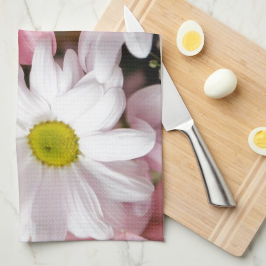 Kitchen Towels - Daisy Gerbera Flowers Theedoek (Quarter Fold)