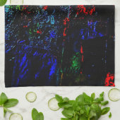 Kitchen towels dark mix color texture abstract theedoek (Gevouwen)
