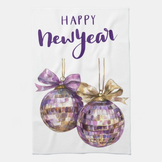 Kitchen Towels-Happy New Year Kitchen Towels Theedoek (Verticaal)