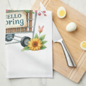 Kitchen Towels-Hello Spring Floral Kitchen Towels Theedoek (Quarter Fold)