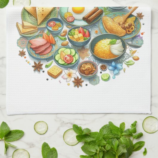 Kitchen Towels-Islamic Themed Kitchen Towels Theedoek (Gevouwen)