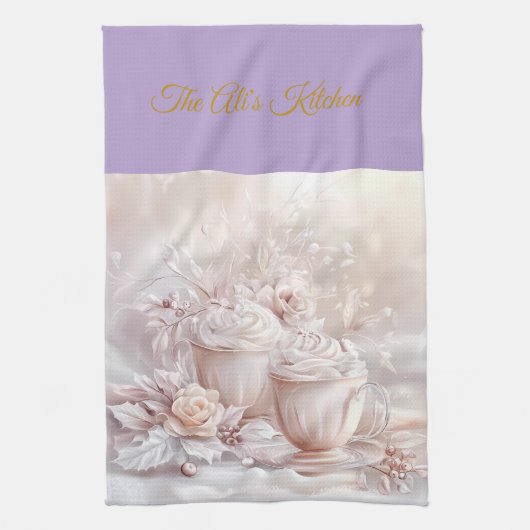 Kitchen Towels-Personalized Victorian Christmas Ki Theedoek (Verticaal)