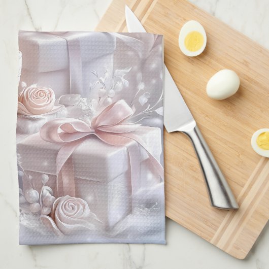 Kitchen Towels-Personalized Victorian Christmas  Theedoek (Quarter Fold)