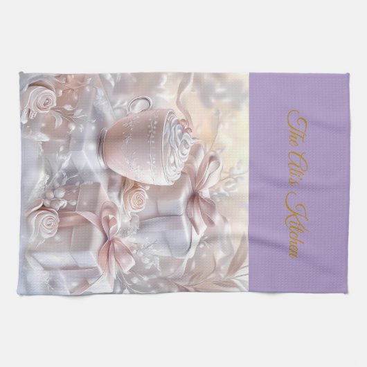 Kitchen Towels-Personalized Victorian Christmas Theedoek (Horizontaal)