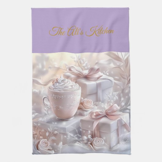 Kitchen Towels-Personalized Victorian Christmas  Theedoek (Verticaal)