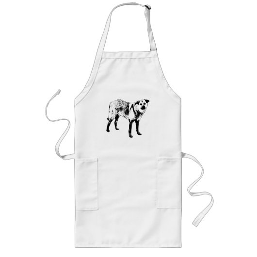 kitchen trailmate, tibetan mix lang schort (Voorkant)