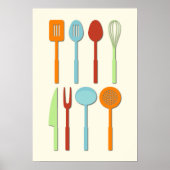 Kitchen Utensil Silhouettes ORBLC Poster (Voorkant)