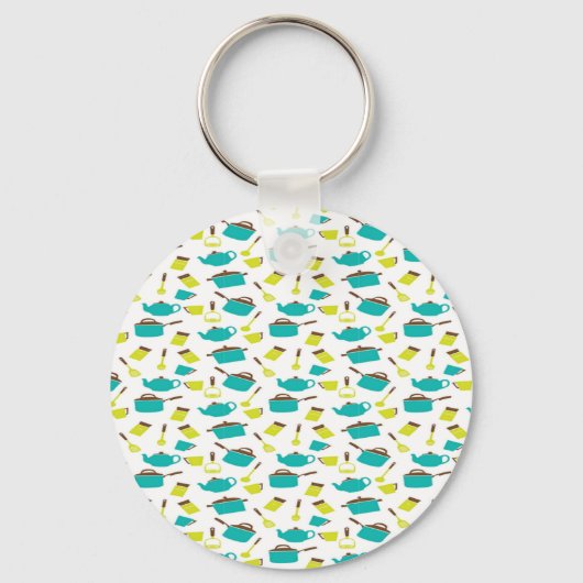 Kitchen Utensils pattern Sleutelhanger (Voorkant)