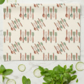 kitchen utensils spatulas whisks and spoons theedoek (Gevouwen)