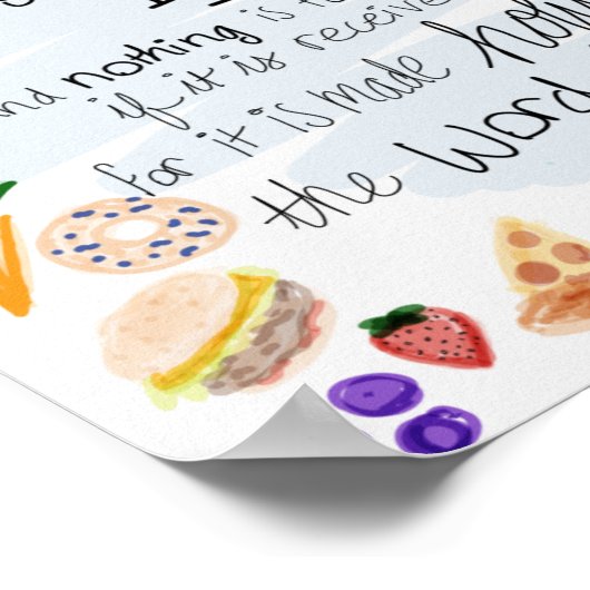 Kitchen Verse - 1 Timothy 4:4-5 Poster (Hoek)