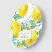 Kitchen wall clock lemons name grote klok (Hoek)