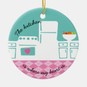 Kitchen where my heart is baker cooking Christmas Keramisch Ornament (Voorkant)
