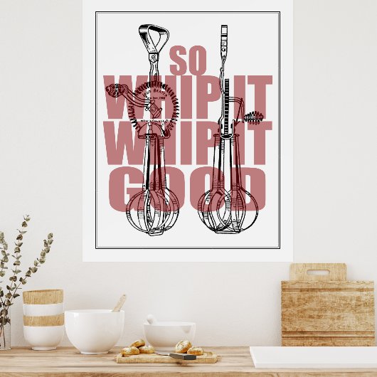 Kitchen Whisk Art | GOED GOLF Poster (Keuken)