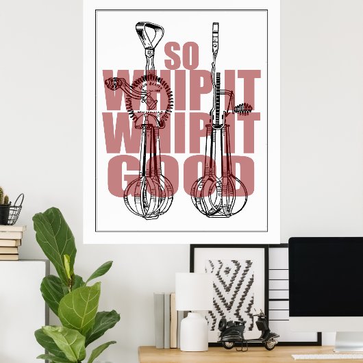 Kitchen Whisk Art | GOED GOLF Poster (Thuiskantoor)