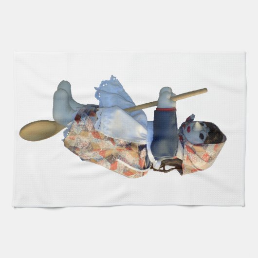 Kitchen Witch Riding Spoon Kitchen Towels Theedoek (Horizontaal)