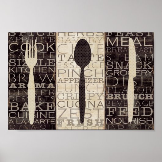 Kitchen Words Trio Poster (Voorkant)