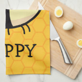 Kitchendoek Bee Happy Theedoek (Quarter Fold)