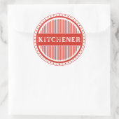 Kitchener City Pride Embleem – Canadese identiteit Ronde Sticker (Tas)