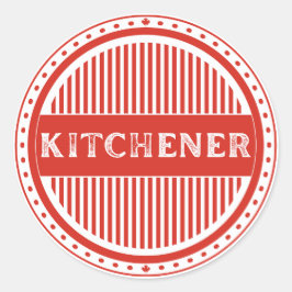 Kitchener City Pride Emblem – Canadian Identity Ronde Sticker