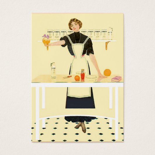 Kitchengirl Cadeau Labels Visitekaartjes (Voorkant)