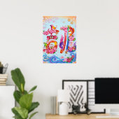Kitcho: Calligraphy "Good Omen" 260020218 Poster (Thuiskantoor)