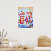 Kitcho: Calligraphy "Good Omen" 260020218 Poster (Keuken)