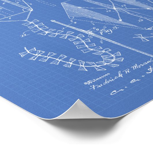 Kite 1914 Patent Art Old Peper Poster (Hoek)
