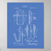 Kite 1914 Patent Art Old Peper Poster (Voorkant)
