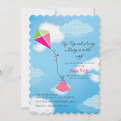 Kite Baby shower Uitnodiging (Voorkant)