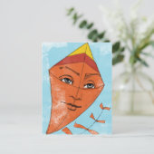 Kite Briefkaart - Fly A Kite Funny Weird (Staand voorkant)