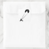 Kite Buggling Vierkante Sticker (Tas)