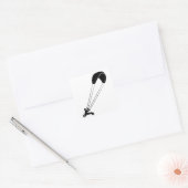Kite Buggling Vierkante Sticker (Envelop)