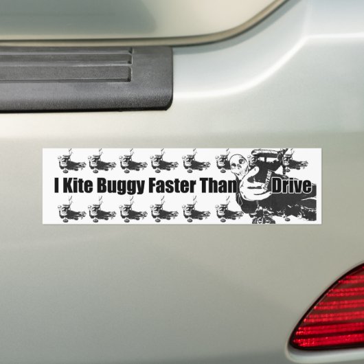 Kite Buggy Bumpersticker (Op auto)