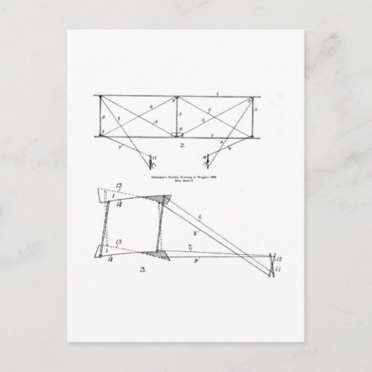Kite Diagram - Kite (rechts), 1899 Briefkaart (Voorkant)
