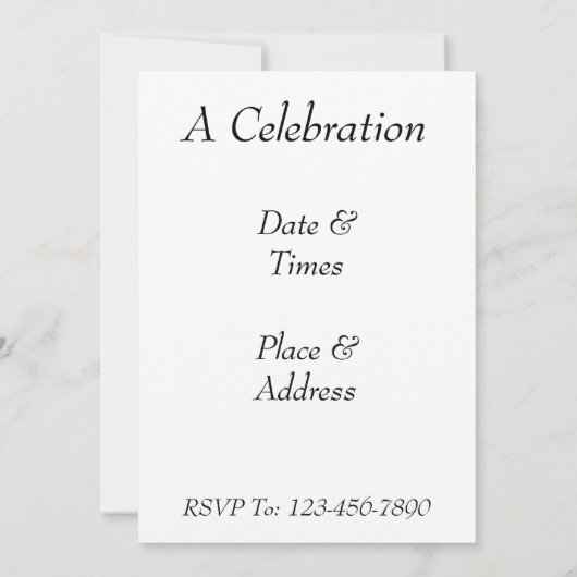 Kite en Windy Clouds Uitnodiging Sjabloon (Achterkant)