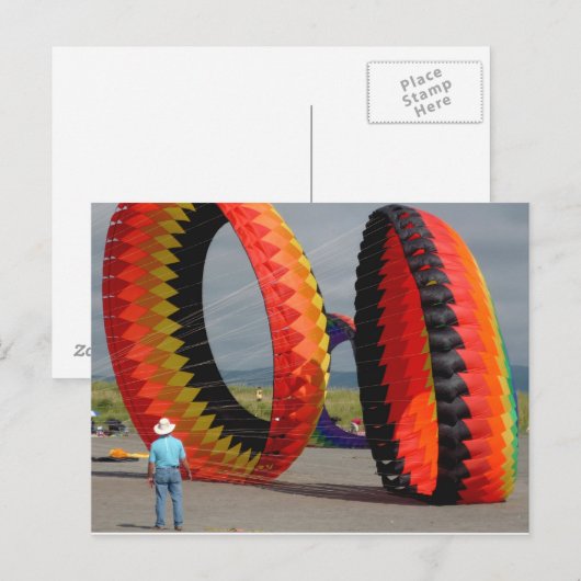 Kite festival briefkaart (Voorkant / Achterkant)