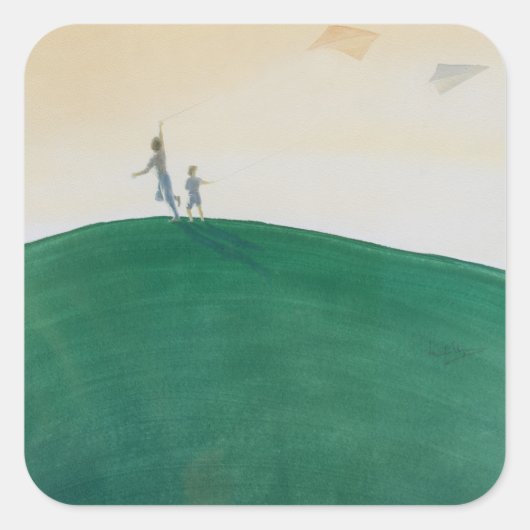 Kite Flying 2000 Vierkante Sticker (Voorkant)