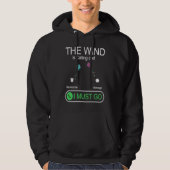 Kite Flying Beginner Wind Stunt Kite Quotes Hoodie (Voorkant)