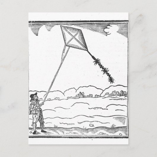 Kite Flying Briefkaart (Voorkant)
