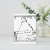 Kite Flying Briefkaart (Staand voorkant)