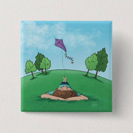 Kite Flying Button (Voorkant)