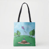 Kite Flying Design Canvas tas (Voorkant)