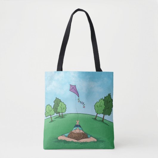 Kite Flying Design Canvas tas (Voorkant)