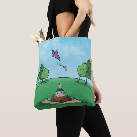 Kite Flying Design Canvas tas (Dichtbij)